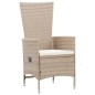 vidaXL Set da Pranzo da Giardino 7 pz con Cuscini in Polyrattan Beige vidaXL Set da Pranzo da Giardino 7 pz con Cuscini in Polyrattan Beige