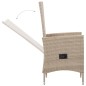 vidaXL Set da Pranzo da Giardino 7 pz con Cuscini in Polyrattan Beige vidaXL Set da Pranzo da Giardino 7 pz con Cuscini in Polyrattan Beige