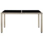 vidaXL Set da Pranzo da Giardino 7 pz con Cuscini in Polyrattan Beige vidaXL Set da Pranzo da Giardino 7 pz con Cuscini in Polyrattan Beige
