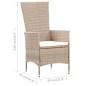 vidaXL Set da Pranzo da Giardino 7 pz con Cuscini in Polyrattan Beige vidaXL Set da Pranzo da Giardino 7 pz con Cuscini in Polyrattan Beige