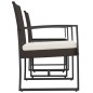 vidaXL Set da Pranzo da Giardino 3 pz con Cuscini in PP Rattan Marrone vidaXL Set da Pranzo da Giardino 3 pz con Cuscini in PP Rattan Marrone