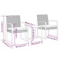 vidaXL Set da Pranzo da Giardino 3 pz con Cuscini in PP Rattan Marrone vidaXL Set da Pranzo da Giardino 3 pz con Cuscini in PP Rattan Marrone