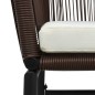 vidaXL Set da Bistrot 3 pz con Cuscini in Polyrattan Marrone vidaXL Set da Bistrot 3 pz con Cuscini in Polyrattan Marrone