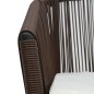 vidaXL Set da Bistrot 3 pz con Cuscini in Polyrattan Marrone vidaXL Set da Bistrot 3 pz con Cuscini in Polyrattan Marrone