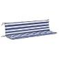 vidaXL Cuscini Panca Giardino 2pz Righe Bianche Blu 200x50x7cm Tessuto vidaXL Cuscini Panca Giardino 2pz Righe Bianche Blu 200x50x7cm Tessuto