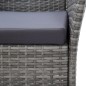 vidaXL Set da Pranzo per Esterni 7 pz con Cuscini in Polyrattan Grigio vidaXL Set da Pranzo per Esterni 7 pz con Cuscini in Polyrattan Grigio