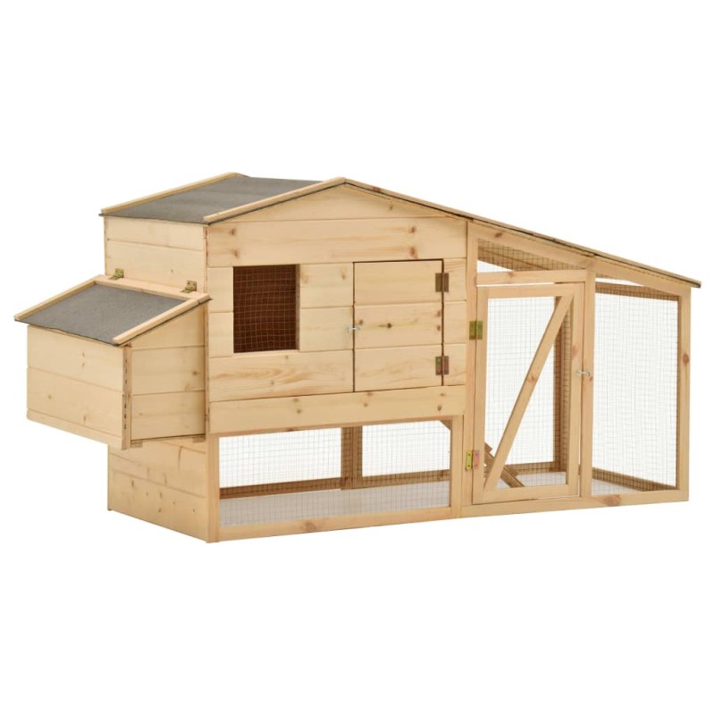 Pollaio in Legno Massello di Pino 178x67x92 cm Pollaio in Legno Massello di Pino 178x67x92 cm