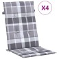 vidaXL Cuscini per Sedie 4 pz Grigi a Quadri 120x50x3 cm in Tessuto vidaXL Cuscini per Sedie 4 pz Grigi a Quadri 120x50x3 cm in Tessuto