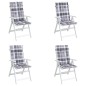 vidaXL Cuscini per Sedie 4 pz Grigi a Quadri 120x50x3 cm in Tessuto vidaXL Cuscini per Sedie 4 pz Grigi a Quadri 120x50x3 cm in Tessuto