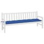 vidaXL Cuscino per Panca Blu 200x50x7 cm in Tessuto Oxford