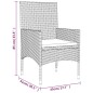 vidaXL Set Mobili da Giardino 4 pz con Cuscini in Polyrattan Marrone vidaXL Set Mobili da Giardino 4 pz con Cuscini in Polyrattan Marrone