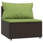 vidaXL Set Mobili da Giardino 3 pz con Cuscini in Polyrattan Marrone vidaXL Set Mobili da Giardino 3 pz con Cuscini in Polyrattan Marrone