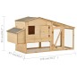 Pollaio in Legno Massello di Pino 178x67x92 cm Pollaio in Legno Massello di Pino 178x67x92 cm