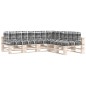 vidaXL Cuscini per Divano Pallet 7 pz Grigio Motivo a Quadri vidaXL Cuscini per Divano Pallet 7 pz Grigio Motivo a Quadri