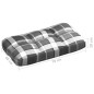 vidaXL Cuscini per Divano Pallet 7 pz Grigio Motivo a Quadri vidaXL Cuscini per Divano Pallet 7 pz Grigio Motivo a Quadri