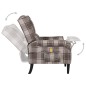 vidaXL Poltrona Massaggiante Reclinabile Beige in Tessuto vidaXL Poltrona Massaggiante Reclinabile Beige in Tessuto
