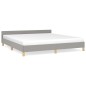 vidaXL Giroletto con Testiera Grigio Chiaro 180x200 cm in Tessuto vidaXL Giroletto con Testiera Grigio Chiaro 180x200 cm in Tessuto