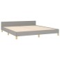 vidaXL Giroletto con Testiera Grigio Chiaro 180x200 cm in Tessuto vidaXL Giroletto con Testiera Grigio Chiaro 180x200 cm in Tessuto