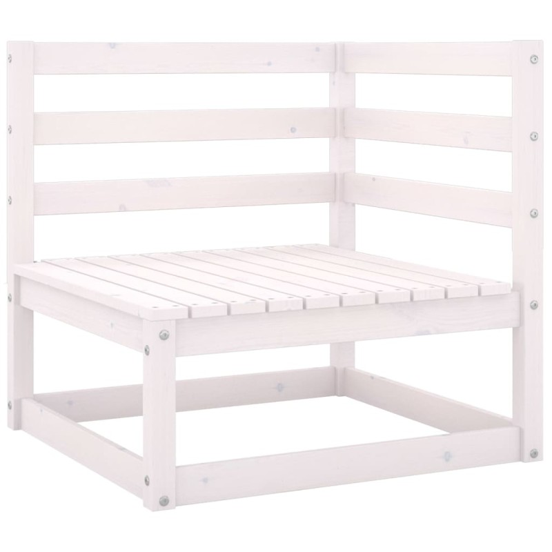 vidaXL Set Divani da Giardino 2 pz Cuscini Bianchi Massello di Pino vidaXL Set Divani da Giardino 2 pz Cuscini Bianchi Massello di Pino