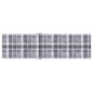 vidaXL Cuscino per Sedia a Sdraio Grigio a Quadri (75+105)x50x3 cm