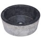 Lavandino Nero Ø40x15 cm in Marmo Lavandino Nero Ø40x15 cm in Marmo