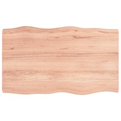 vidaXL Piano Tavolo Marrone Chiaro 100x60x6 cm in Rovere Non Trattato