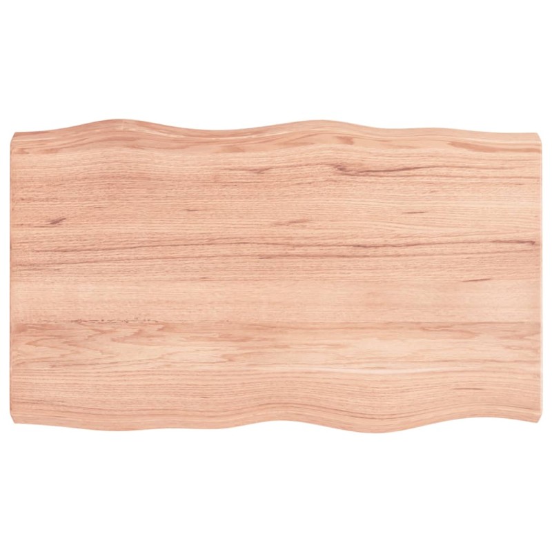 vidaXL Piano Tavolo Marrone Chiaro 100x60x6 cm in Rovere Non Trattato vidaXL Piano Tavolo Marrone Chiaro 100x60x6 cm in Rovere Non Trattato