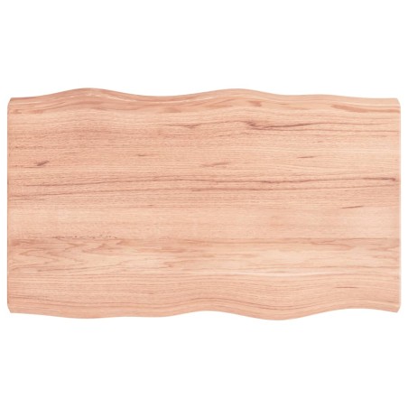 vidaXL Piano Tavolo Marrone Chiaro 100x60x6 cm in Rovere Non Trattato