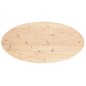 vidaXL Piano Tavolo 100x50x2,5 cm in Legno Massello di Pino Ovale