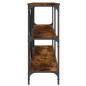 vidaXL Tavolo Consolle Rovere Fumo 160x30x75cm Legno Multistrato Ferro vidaXL Tavolo Consolle Rovere Fumo 160x30x75cm Legno Multistrato Ferro