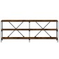 vidaXL Tavolo Consolle Rovere Fumo 200x30x75cm Legno Multistrato Ferro vidaXL Tavolo Consolle Rovere Fumo 200x30x75cm Legno Multistrato Ferro