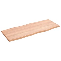 vidaXL Piano Tavolo Marrone Chiaro 100x40x2 cm in Rovere Non Trattato