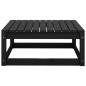 vidaXL Sgabello da Giardino con Cuscino Nero in Legno Massello di Pino vidaXL Sgabello da Giardino con Cuscino Nero in Legno Massello di Pino