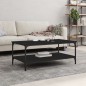 vidaXL Tavolino da Salotto Nero 100x55x40 cm in Legno Multistrato