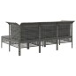 vidaXL Set Divani da Giardino 5 pz con Cuscini in Polyrattan Grigio vidaXL Set Divani da Giardino 5 pz con Cuscini in Polyrattan Grigio