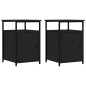 vidaXL Comodini 2 pz Neri 40x42x60 cm in Legno Multistrato vidaXL Comodini 2 pz Neri 40x42x60 cm in Legno Multistrato