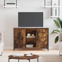 vidaXL Mobile TV Rovere Fumo 100x35x65 cm in Legno Multistrato