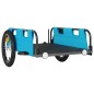 vidaXL Rimorchio per Bici da Carico Blu in Tessuto Oxford e Ferro vidaXL Rimorchio per Bici da Carico Blu in Tessuto Oxford e Ferro