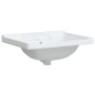 vidaXL Lavandino da Bagno Bianco 61x48x23 cm Rettangolare in Ceramica vidaXL Lavandino da Bagno Bianco 61x48x23 cm Rettangolare in Ceramica