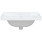 vidaXL Lavandino da Bagno Bianco 61x48x23 cm Rettangolare in Ceramica vidaXL Lavandino da Bagno Bianco 61x48x23 cm Rettangolare in Ceramica