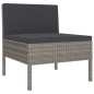 vidaXL Set Divani da Giardino 2 pz con Cuscini in Polyrattan Grigio vidaXL Set Divani da Giardino 2 pz con Cuscini in Polyrattan Grigio