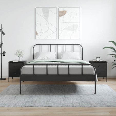 vidaXL Comodini 2 pz Neri 40x42x50 cm in Legno Multistrato