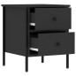 vidaXL Comodini 2 pz Neri 40x42x50 cm in Legno Multistrato
