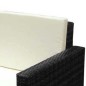 vidaXL Set Divani da Giardino 2 pz con Cuscini in Polyrattan Nero