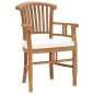 vidaXL Sedie da Giardino 2 pz con Cuscini Bianco Crema Legno di Teak vidaXL Sedie da Giardino 2 pz con Cuscini Bianco Crema Legno di Teak