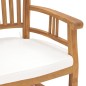 vidaXL Sedie da Giardino 2 pz con Cuscini Bianco Crema Legno di Teak vidaXL Sedie da Giardino 2 pz con Cuscini Bianco Crema Legno di Teak