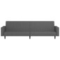 vidaXL Divano Letto a 2 Posti Grigio Scuro in Velluto vidaXL Divano Letto a 2 Posti Grigio Scuro in Velluto