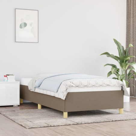 vidaXL Giroletto senza Materasso Tortora 90x200 cm Tessuto