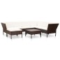 vidaXL Set Divani da Giardino 8 pz con Cuscini in Polyrattan Marrone vidaXL Set Divani da Giardino 8 pz con Cuscini in Polyrattan Marrone