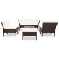 vidaXL Set Divani da Giardino 8 pz con Cuscini in Polyrattan Marrone vidaXL Set Divani da Giardino 8 pz con Cuscini in Polyrattan Marrone